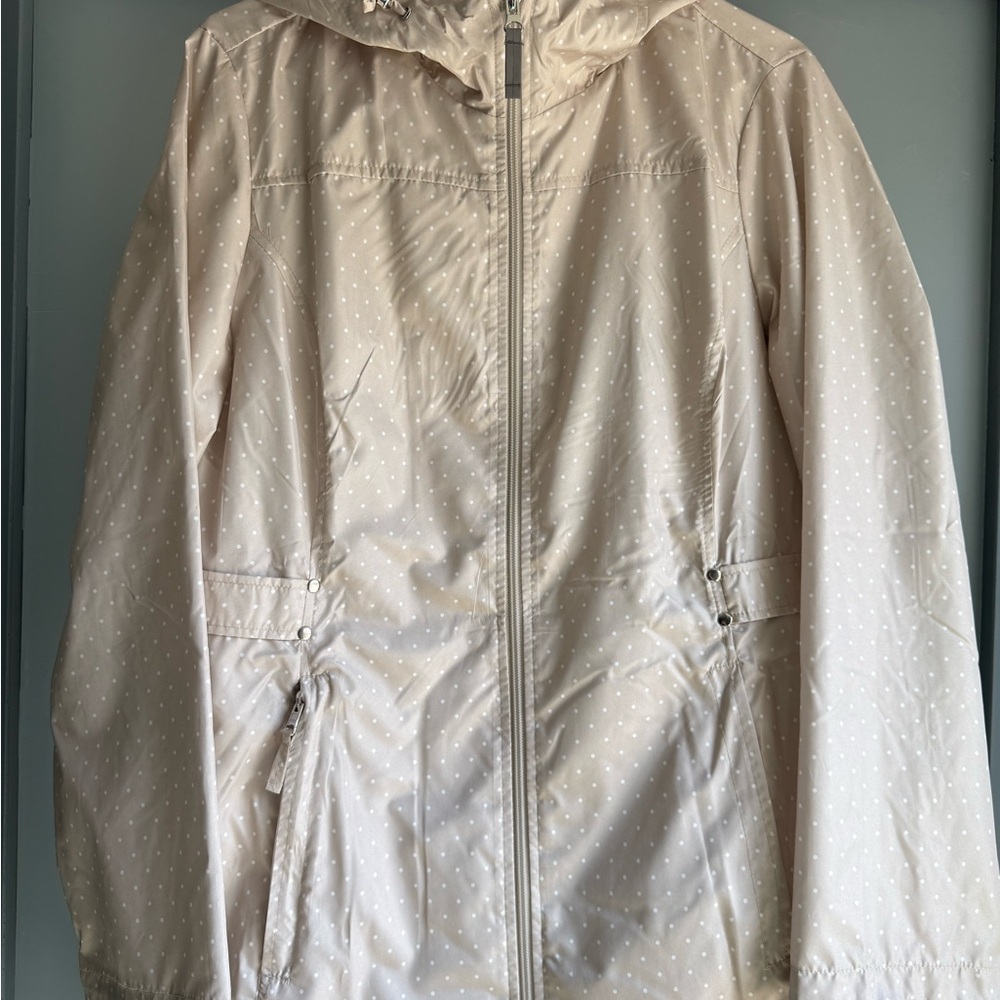 Polka Dot Hooded Rain Jacket